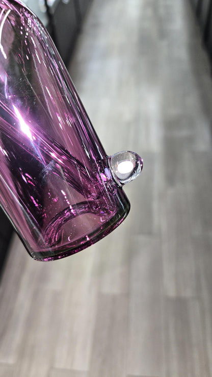 The Glass Mechanic - Gold Amethyst Encased Opal Sake Bottle