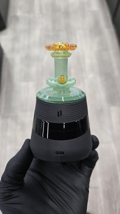 Gatez Glass - Green Energy X Satin Dry Top Puffco Peak/Pro Attachment