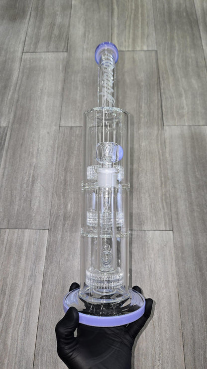 Monark Glass - 17" Triple Decker Matrix Perc Straight Tube