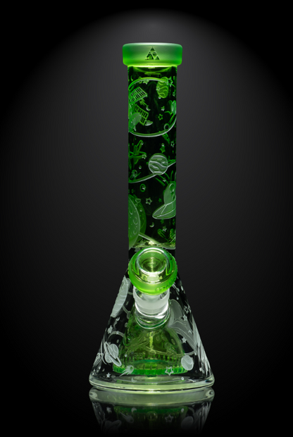 Milkyway Glass - Space Odyssey in 3D 11" Slime Beaker Bong with Collins Perc