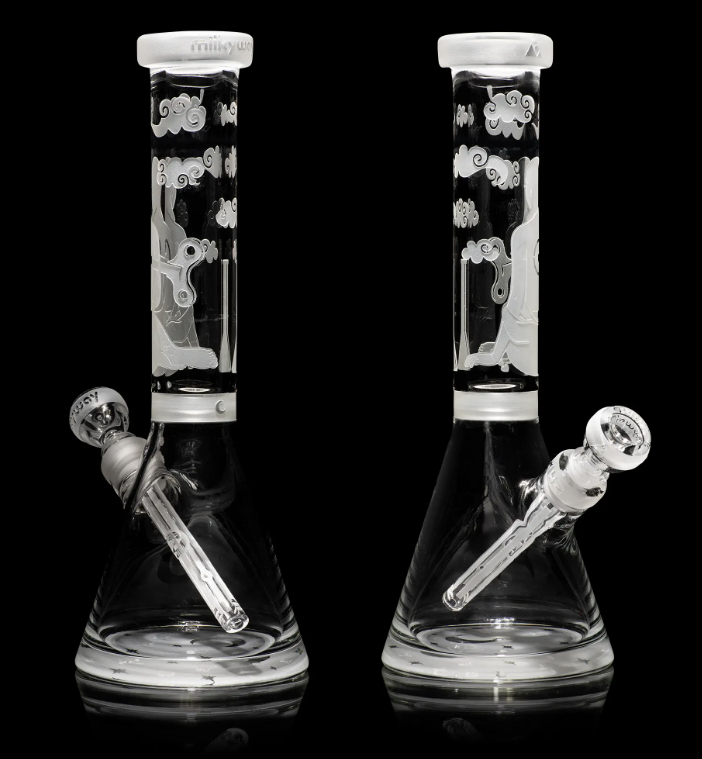 Milkyway Glass - Midnight 14″ Clear Beaker Bong