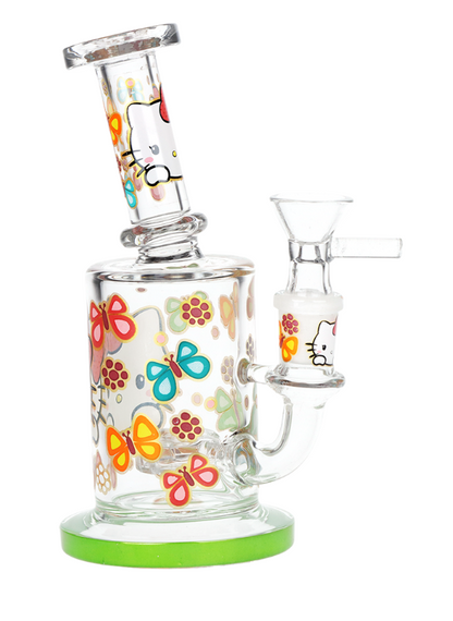 Salutations Kitty Glass Water Pipe