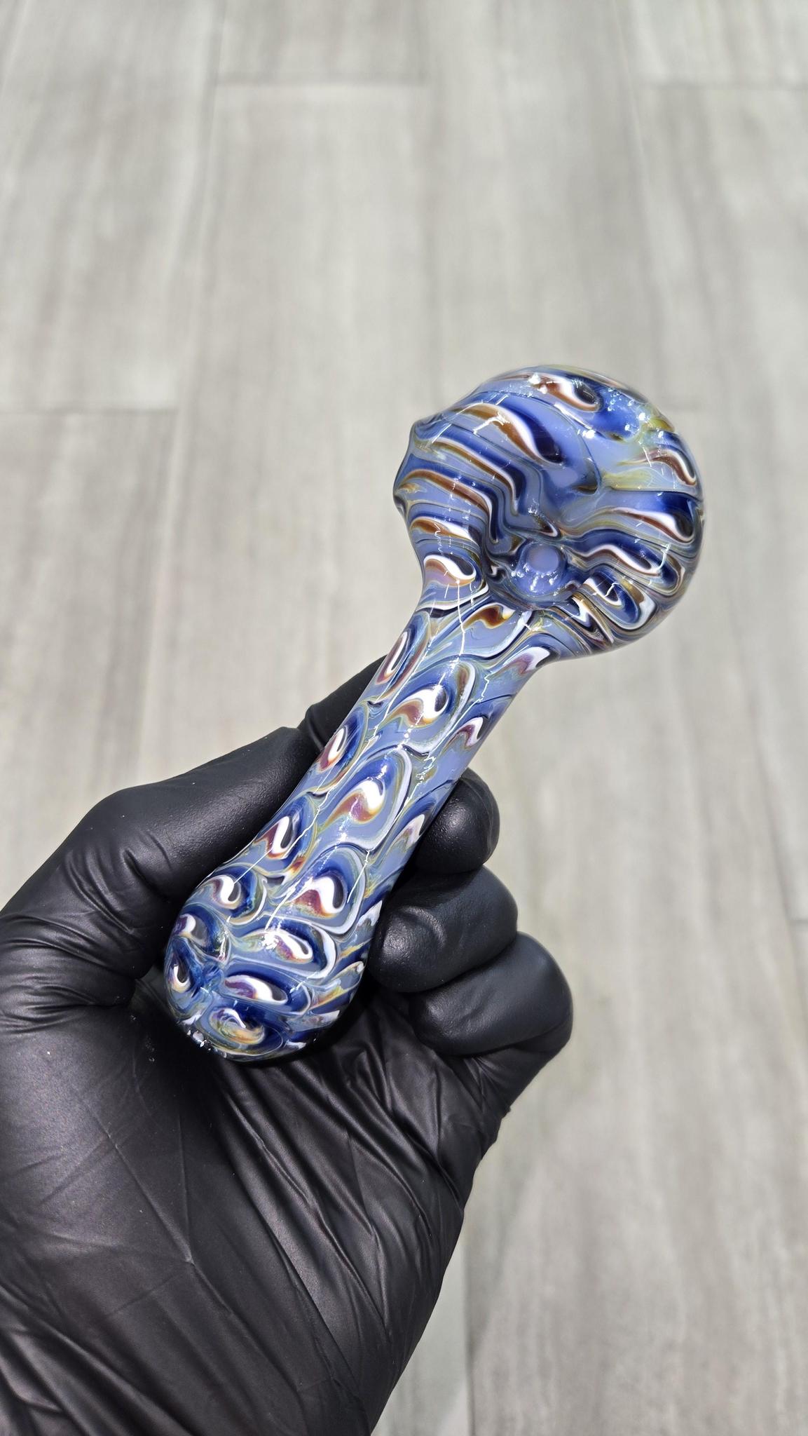 Izlow Glass - Sage Peacock Handpipe