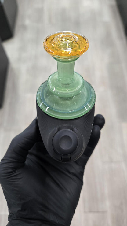 Gatez Glass - Green Energy X Satin Dry Top Puffco Peak/Pro Attachment