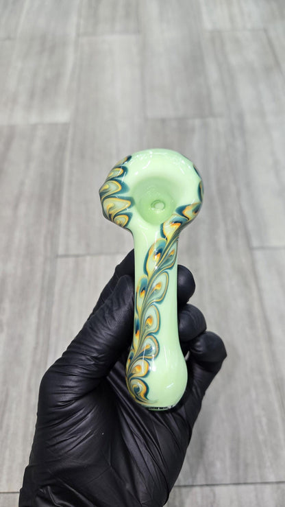 Izlow Glass - Sage Half Paisley Handpipe