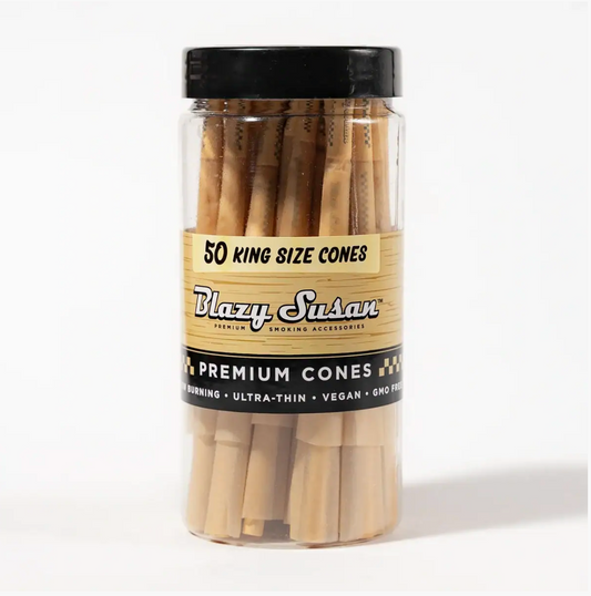 Blazy Susan - Unbleached Pre Rolled Cones 50ct Jar