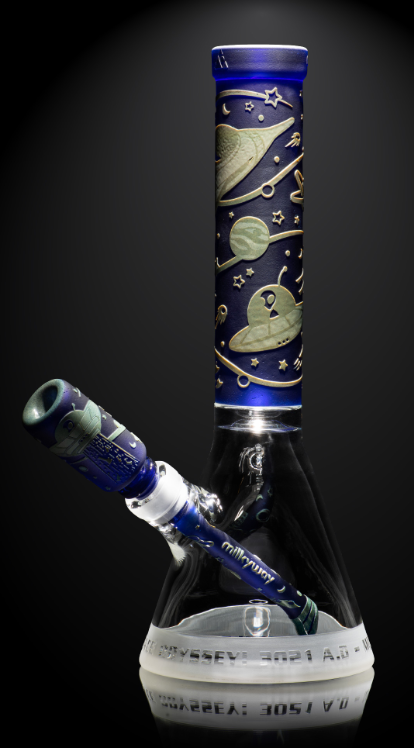Milkyway Glass - Space Odyssey in Color 14″ Beaker Bong