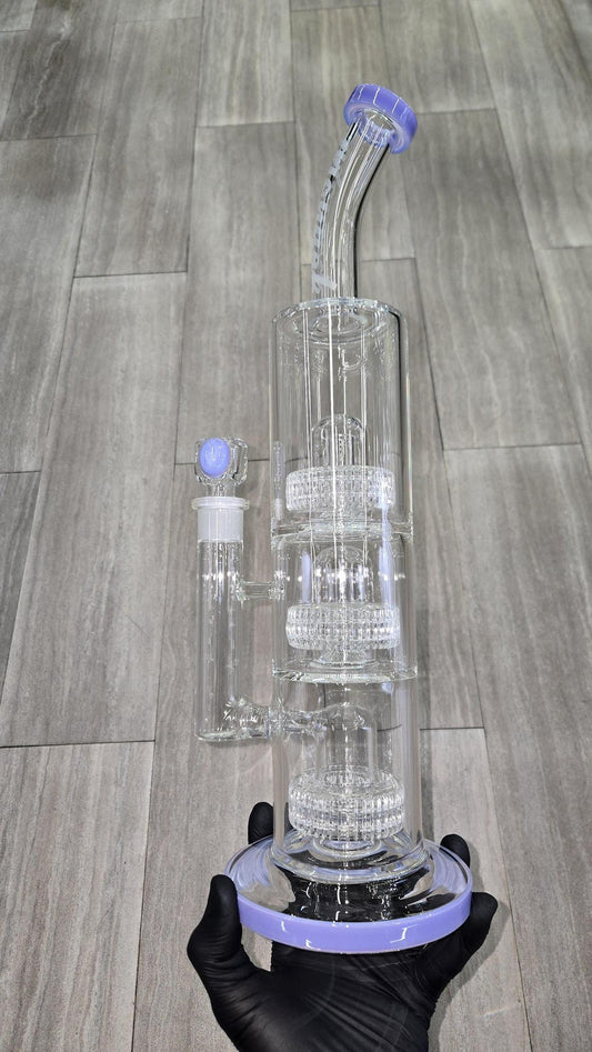 Monark Glass - 17" Triple Decker Matrix Perc Straight Tube