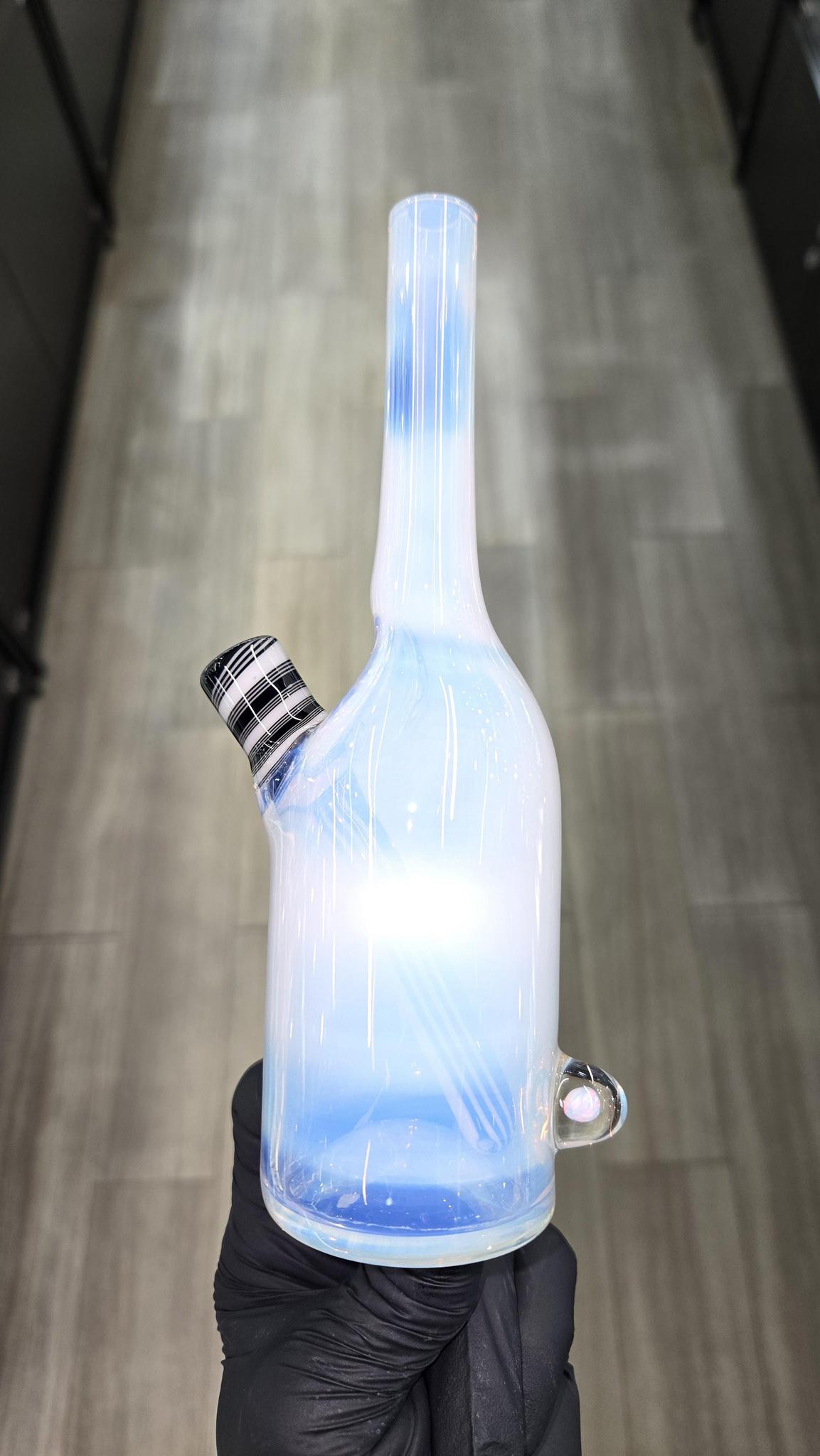 The Glass Mechanic - Moonstone Encased Opal Sake Bottle