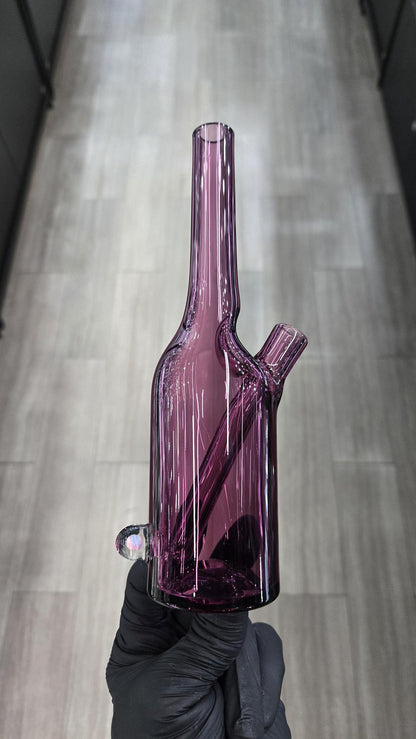 The Glass Mechanic - Gold Amethyst Encased Opal Sake Bottle
