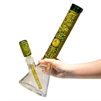 Milkyway Glass - Circuitboard Spectrum 16" Beaker Bong (Limited Edition)