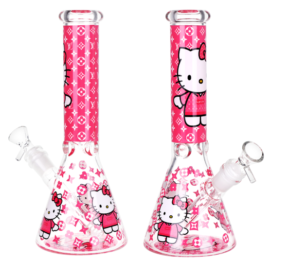 High Fashion Kitty Beaker Glass Water Pipe