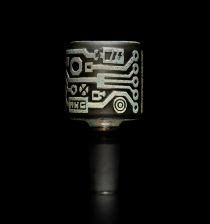 Milkyway Glass - Circuitboard Shadow Art Frit Bowl