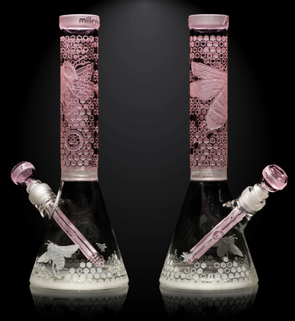 Milkyway Glass - Bee Hive 14″ Beaker Bong