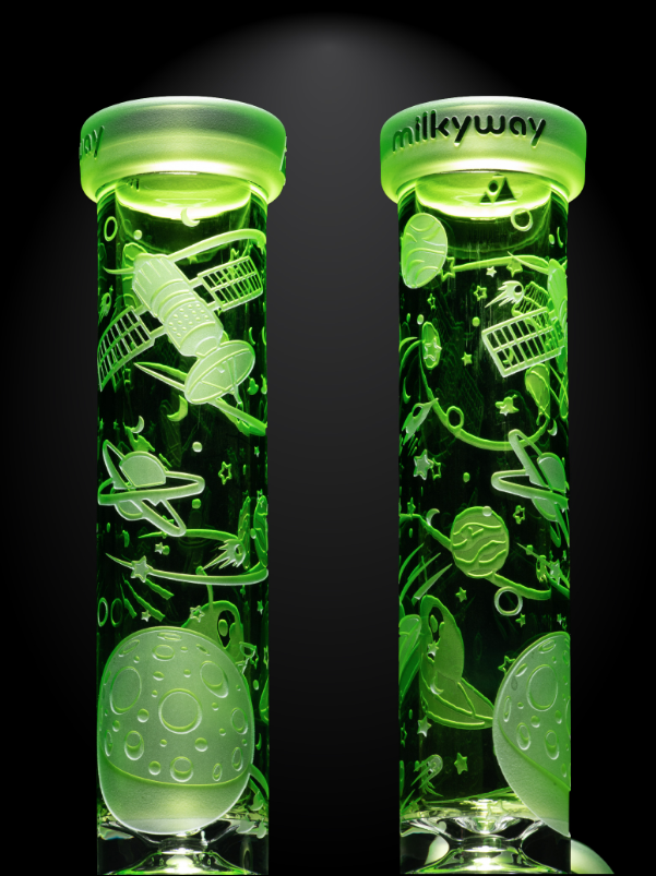 Milkyway Glass - Space Odyssey in 3D 11" Slime Beaker Bong with Collins Perc