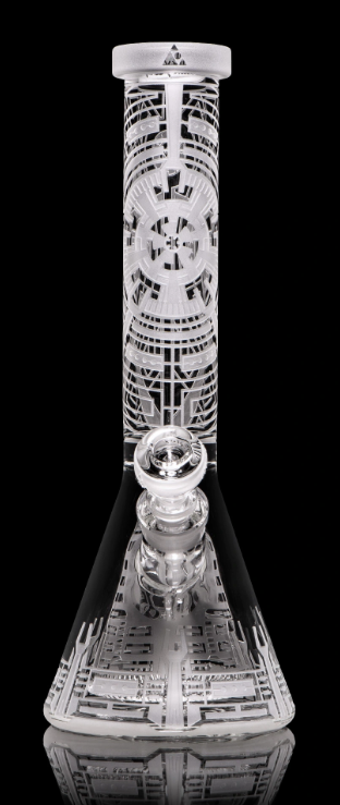Milkyway Glass - Nuclear Reactor 14″ Clear Beaker Bong with Collins Perc