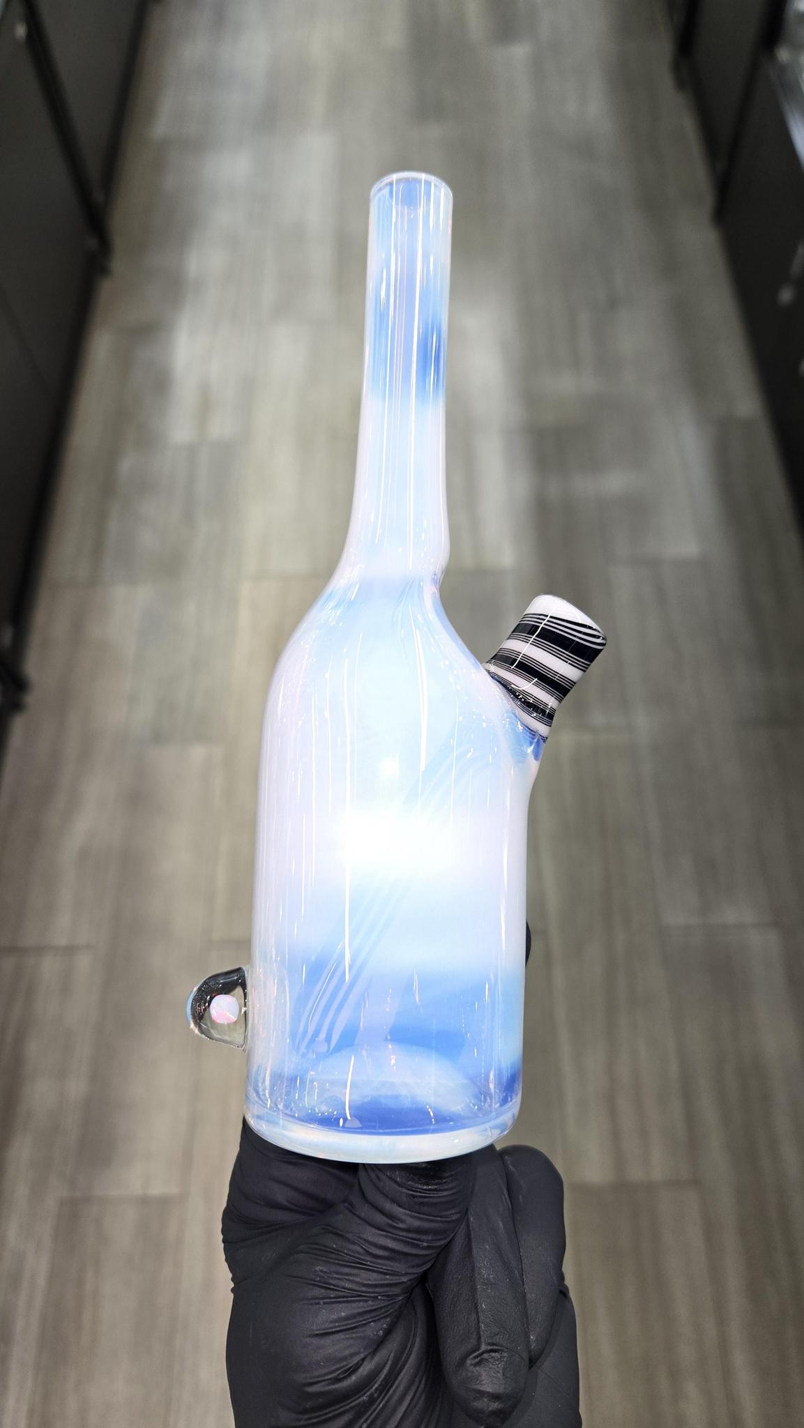 The Glass Mechanic - Moonstone Encased Opal Sake Bottle