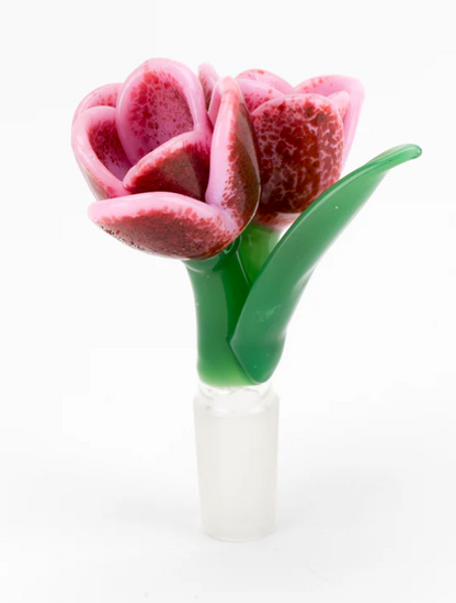 Empire Glassworks Strawberry Cream Tulip Bowl Piece