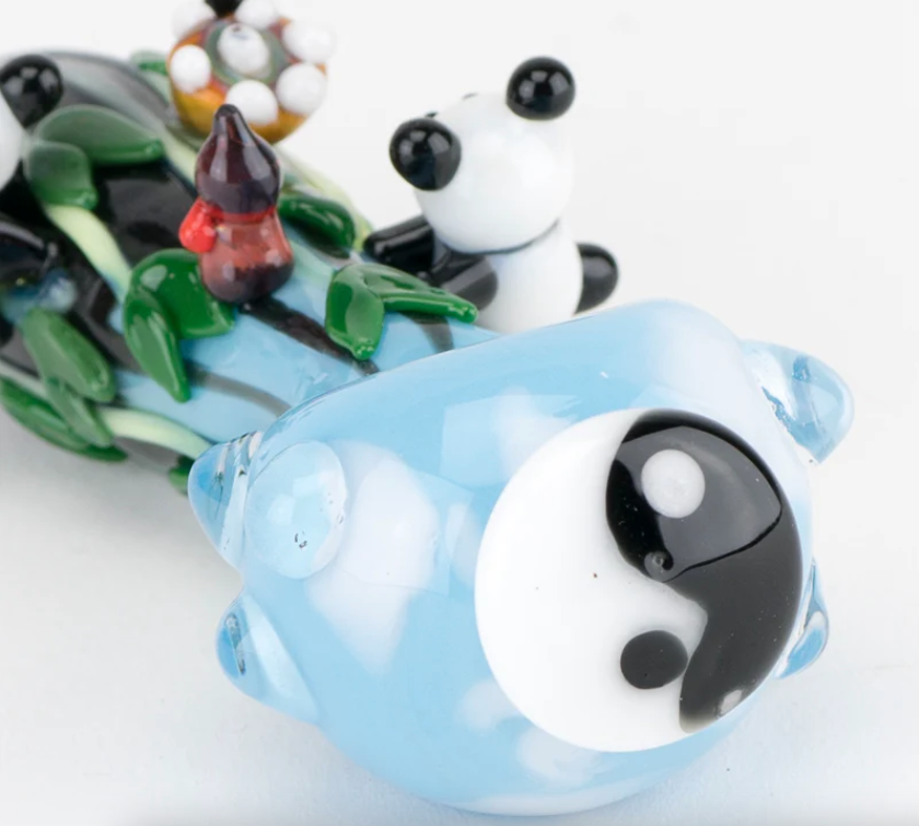 Empire Glassworks Climbing Pandas Small Spoon Pipe
