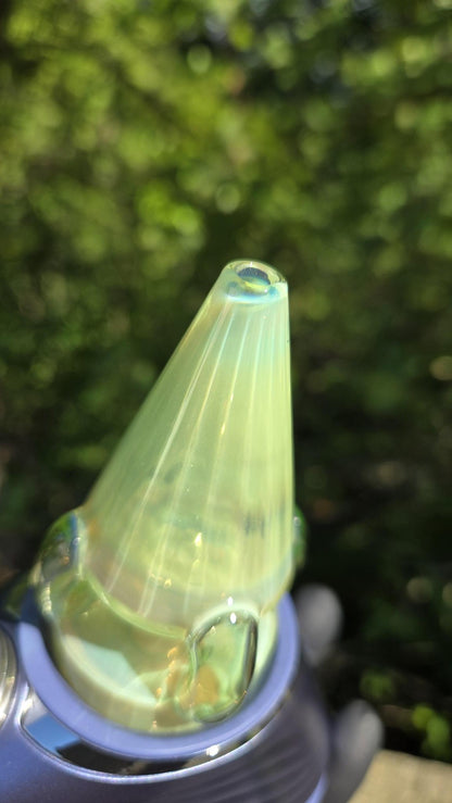 Sleeps - Green Energy Over White Satin Faceted Opal Dry Puffco Peak/Pro Attachment