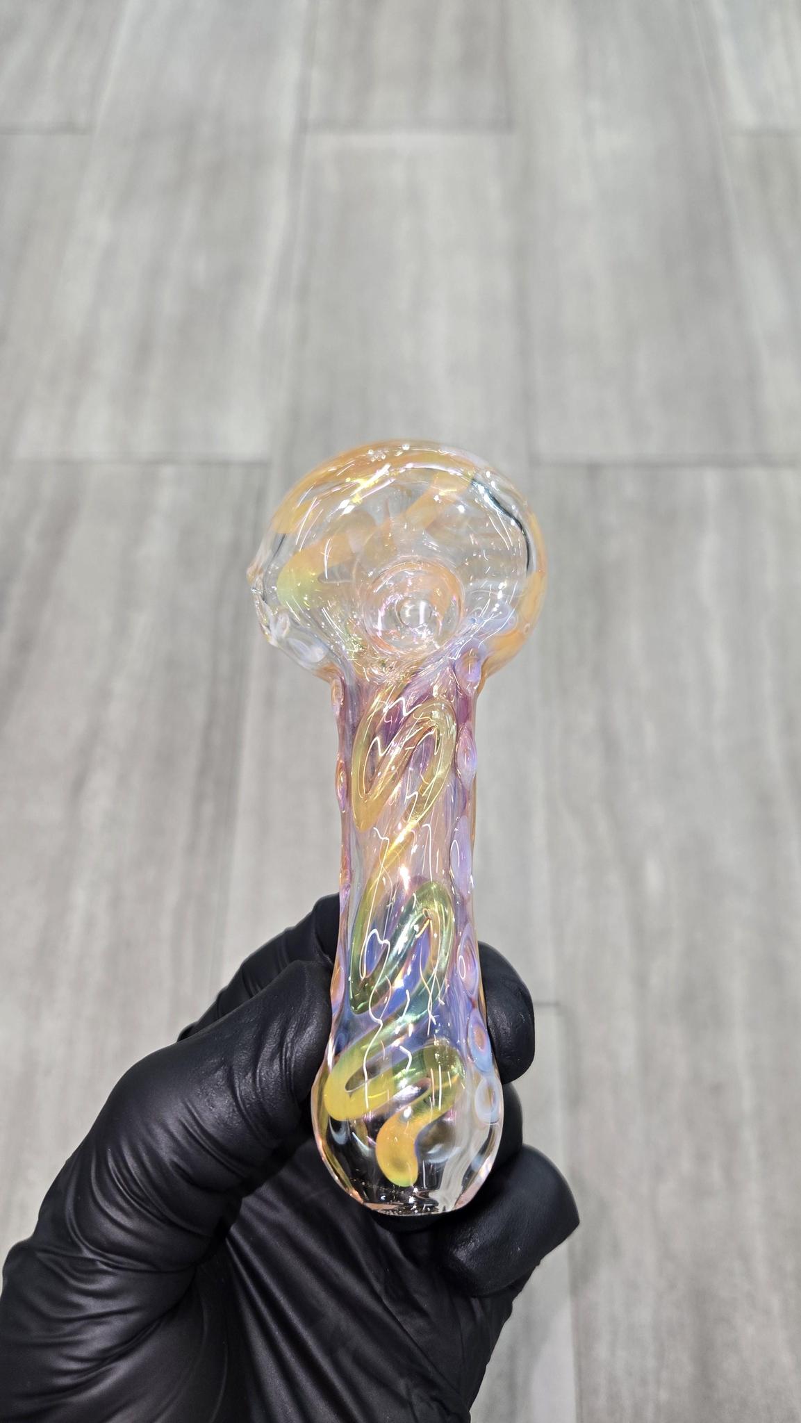 Izlow Glass - Fumed Lines Handpipe