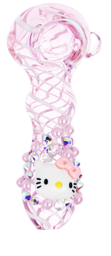 Greetings Kitty Glass Spoon Pipe