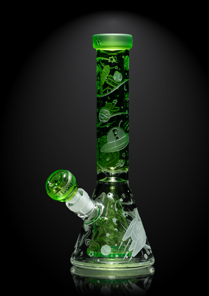 Milkyway Glass - Space Odyssey in 3D 11" Slime Beaker Bong with Collins Perc