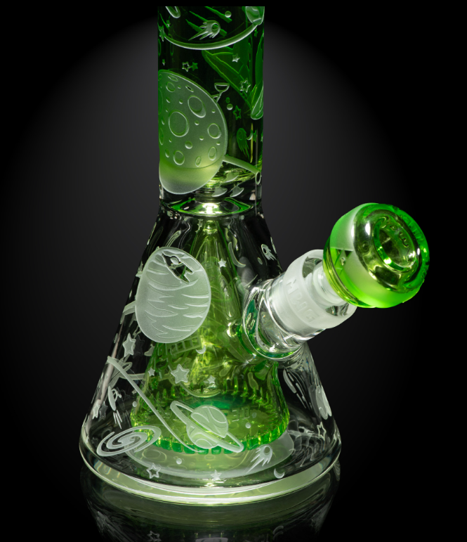 Milkyway Glass - Space Odyssey in 3D 11" Slime Beaker Bong with Collins Perc
