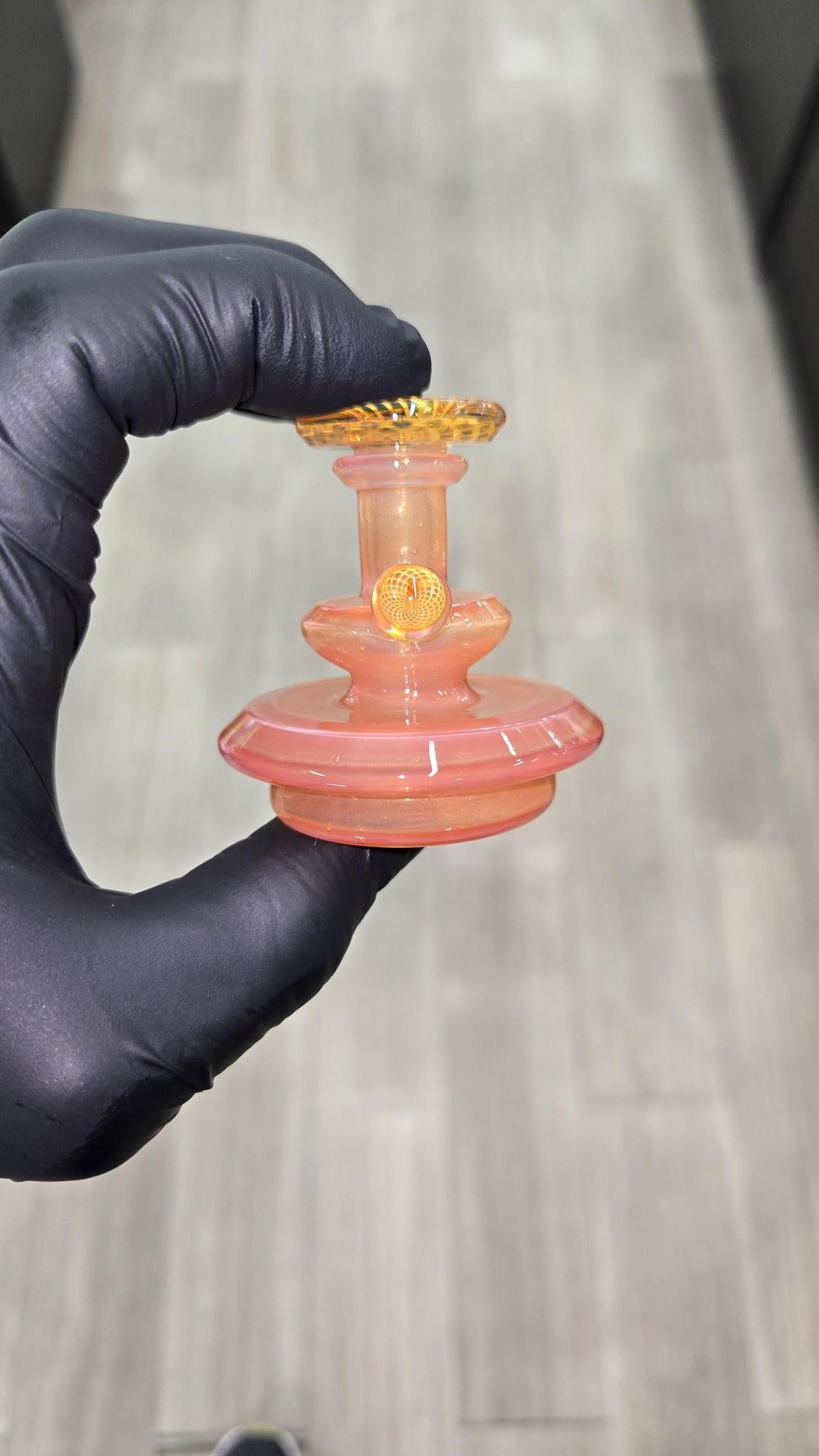 Gatez Glass - Orange Rainbow X Satin Dry Top Puffco Peak/Pro Attachment
