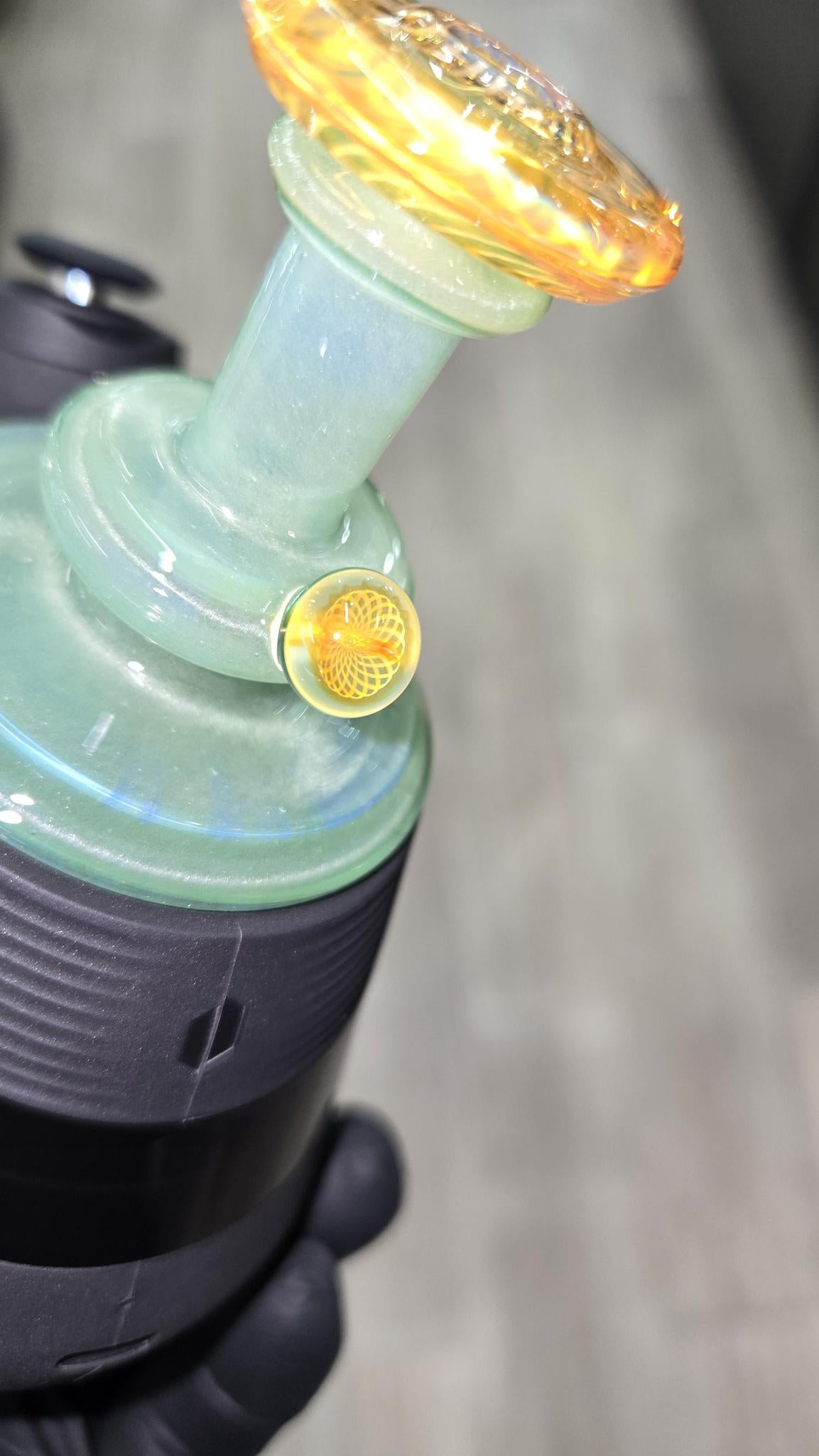 Gatez Glass - Green Energy X Satin Dry Top Puffco Peak/Pro Attachment