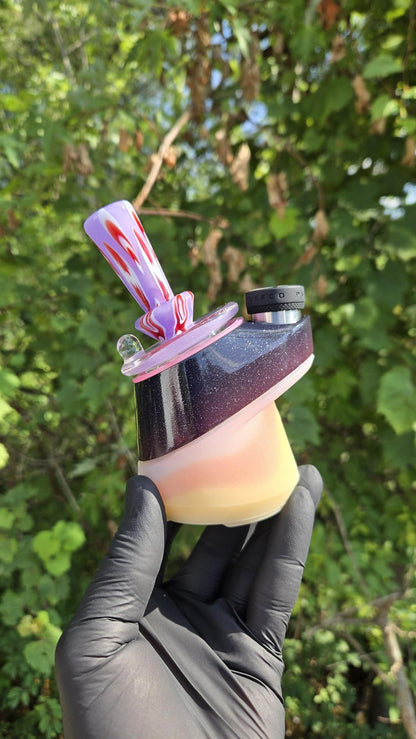 Indo Glass X Geoffmade - Clear Bottom Frit Work Dry Peak/Pro Attachment #3