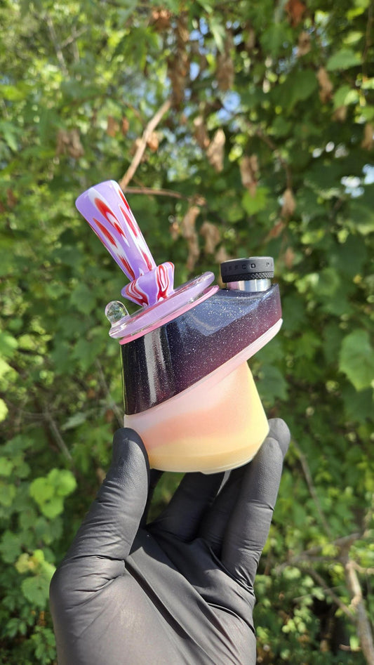 Indo Glass X Geoffmade - Clear Bottom Frit Work Dry Peak/Pro Attachment #3