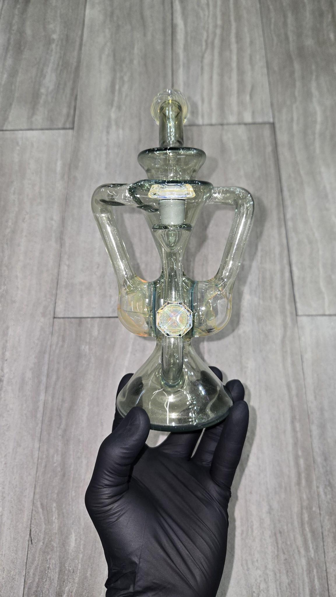 Brick Glass - Faceted Drum Recycler #8