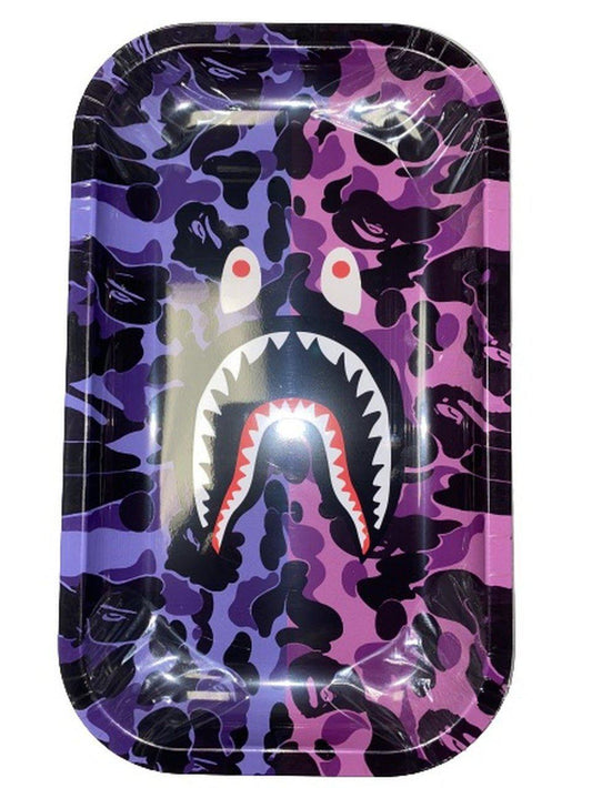 Bape Rolling Tray - Large – Stylish Large Tray for Rolling and Organizing. This 13.5" x 11" tray features a bold, Bape-themed design, perfect for collectors. Durable build for regular use and easy cleaning.