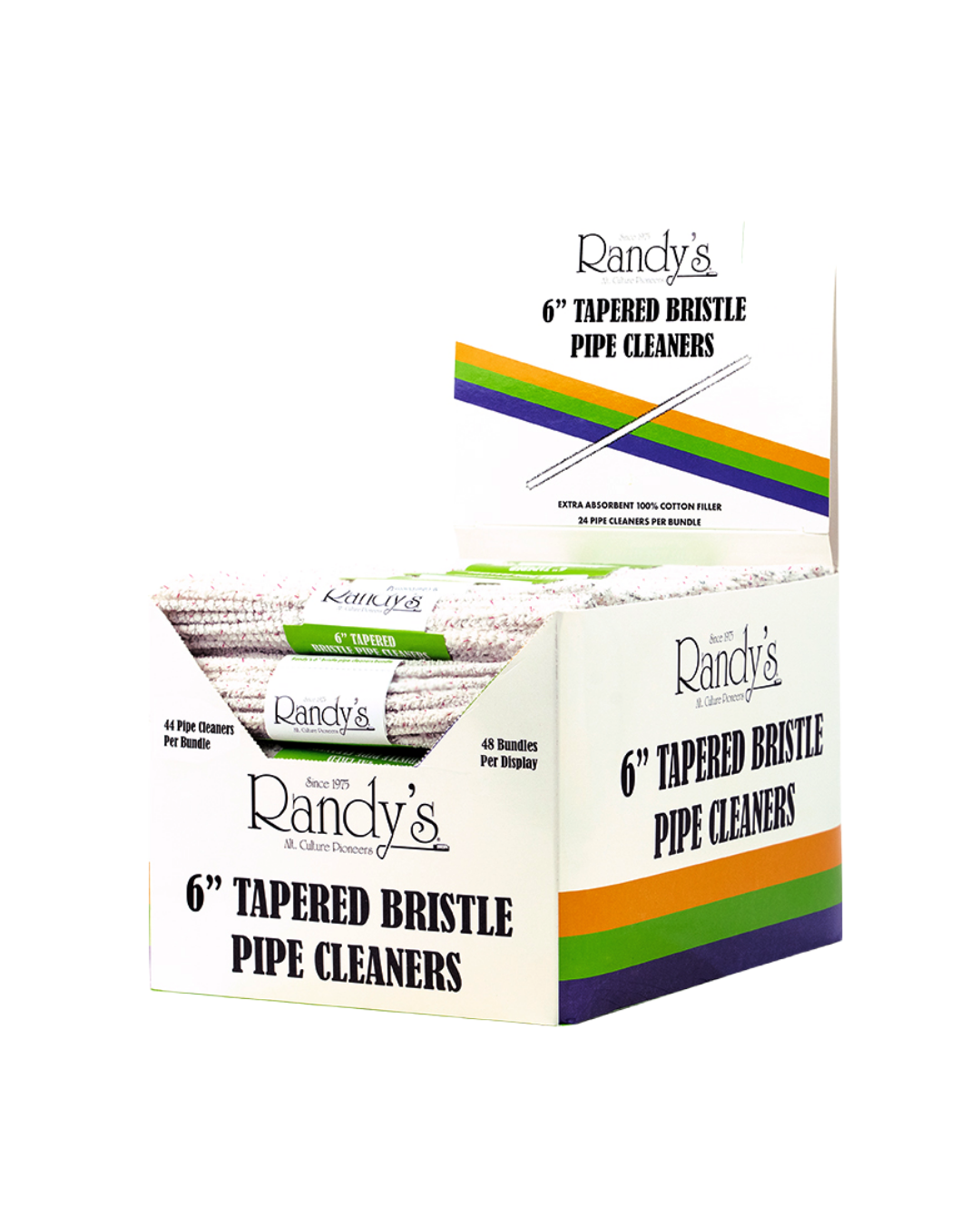 Randy’s Bristle 6" Pipe Cleaners – Strong, Flexible Cleaning Tools for Pipes and Small Glass Pieces.