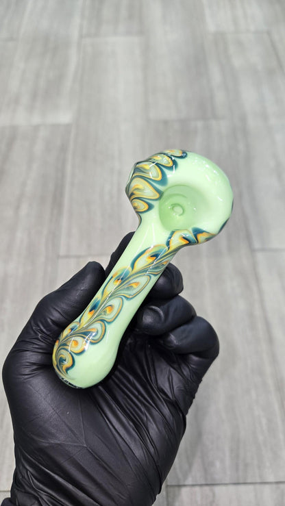 Izlow Glass - Sage Half Paisley Handpipe