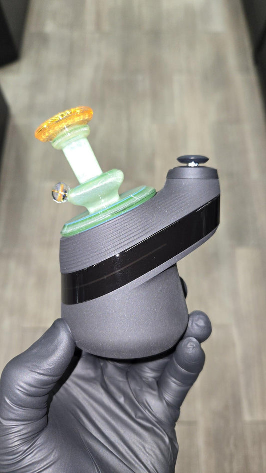 Gatez Glass - Green Energy X Satin Dry Top Puffco Peak/Pro Attachment