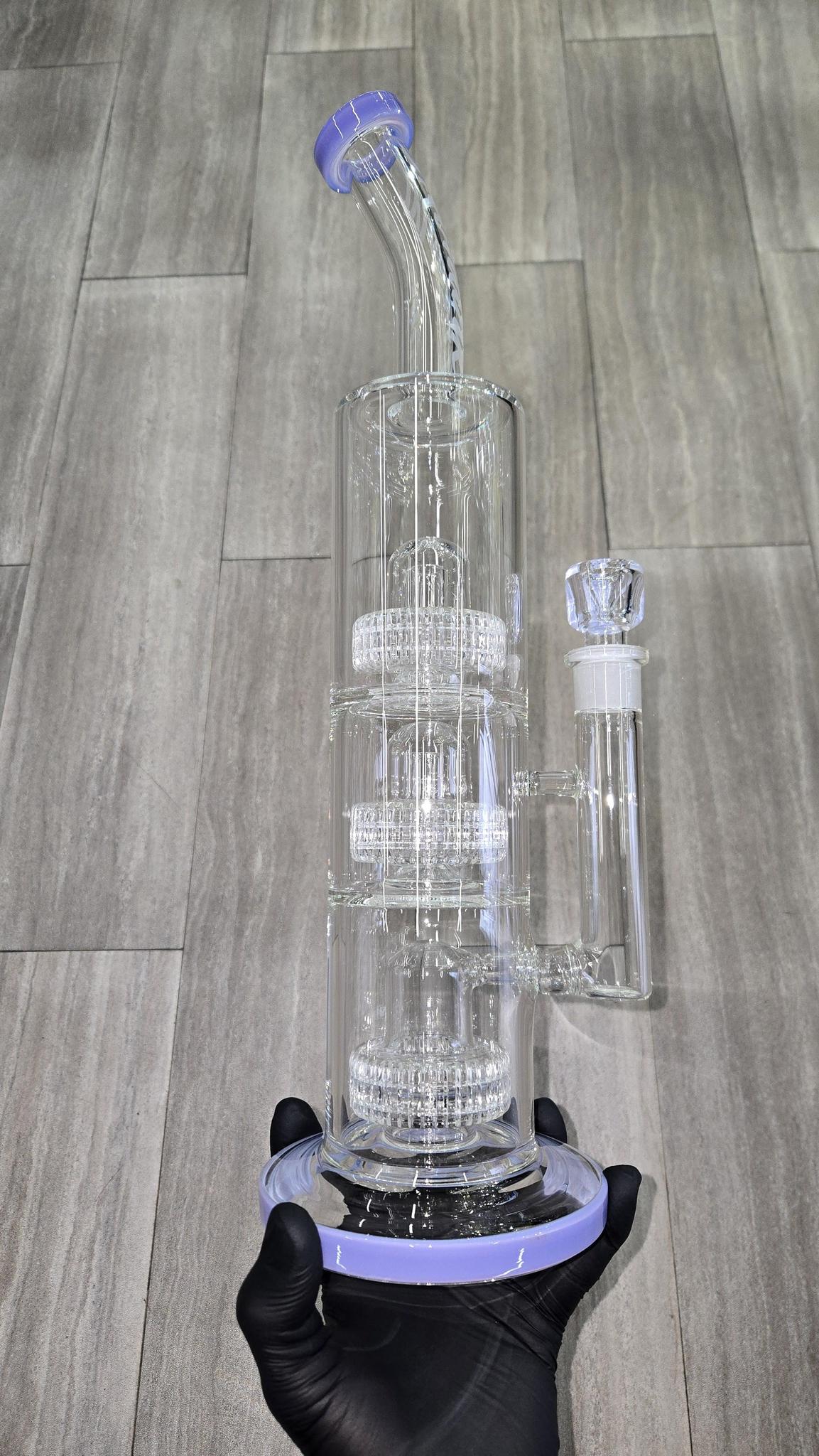 Monark Glass - 17" Triple Decker Matrix Perc Straight Tube