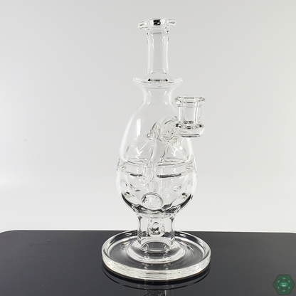 A.H Glass Clear Fab Egg ideal for concentrates with clear body displaying percolation.