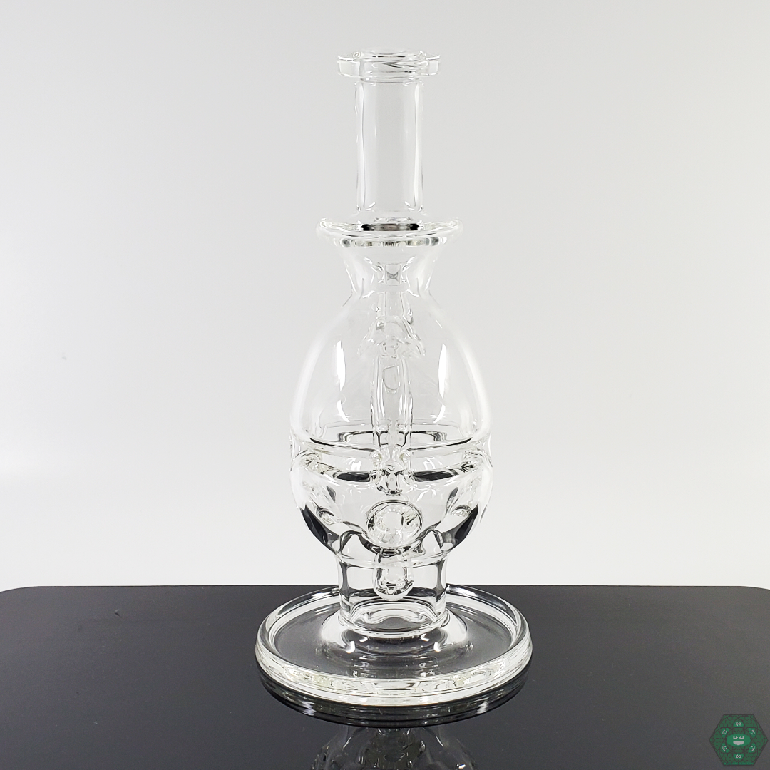 A.H Glass Clear Fab Egg glass rig combining aesthetics and performance for optimal dabbing experience.