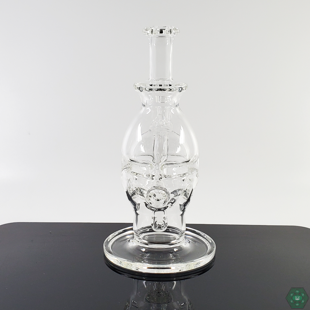  A.H Glass Clear Fab Egg showcasing intricate percolation system for enhanced performance.