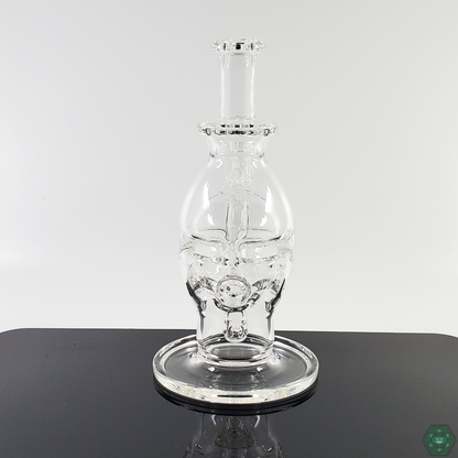  A.H Glass Clear Fab Egg showcasing intricate percolation system for enhanced performance.