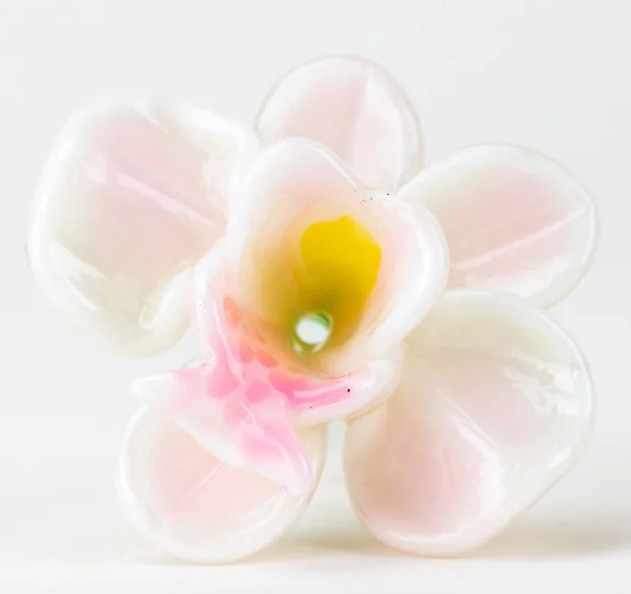 Empire Glassworks Orchid Flower Bowl Piece
