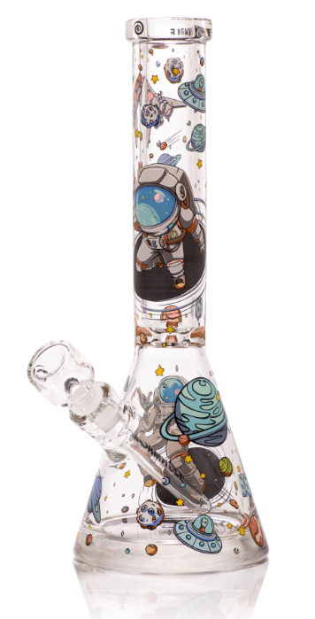 Milkyway Glass X Wormhole - Lost in Space 14″ Clear Beaker Bong