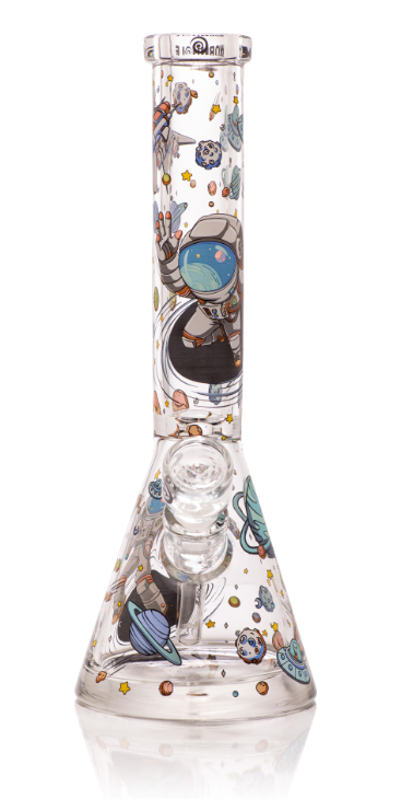 Milkyway Glass X Wormhole - Lost in Space 14″ Clear Beaker Bong