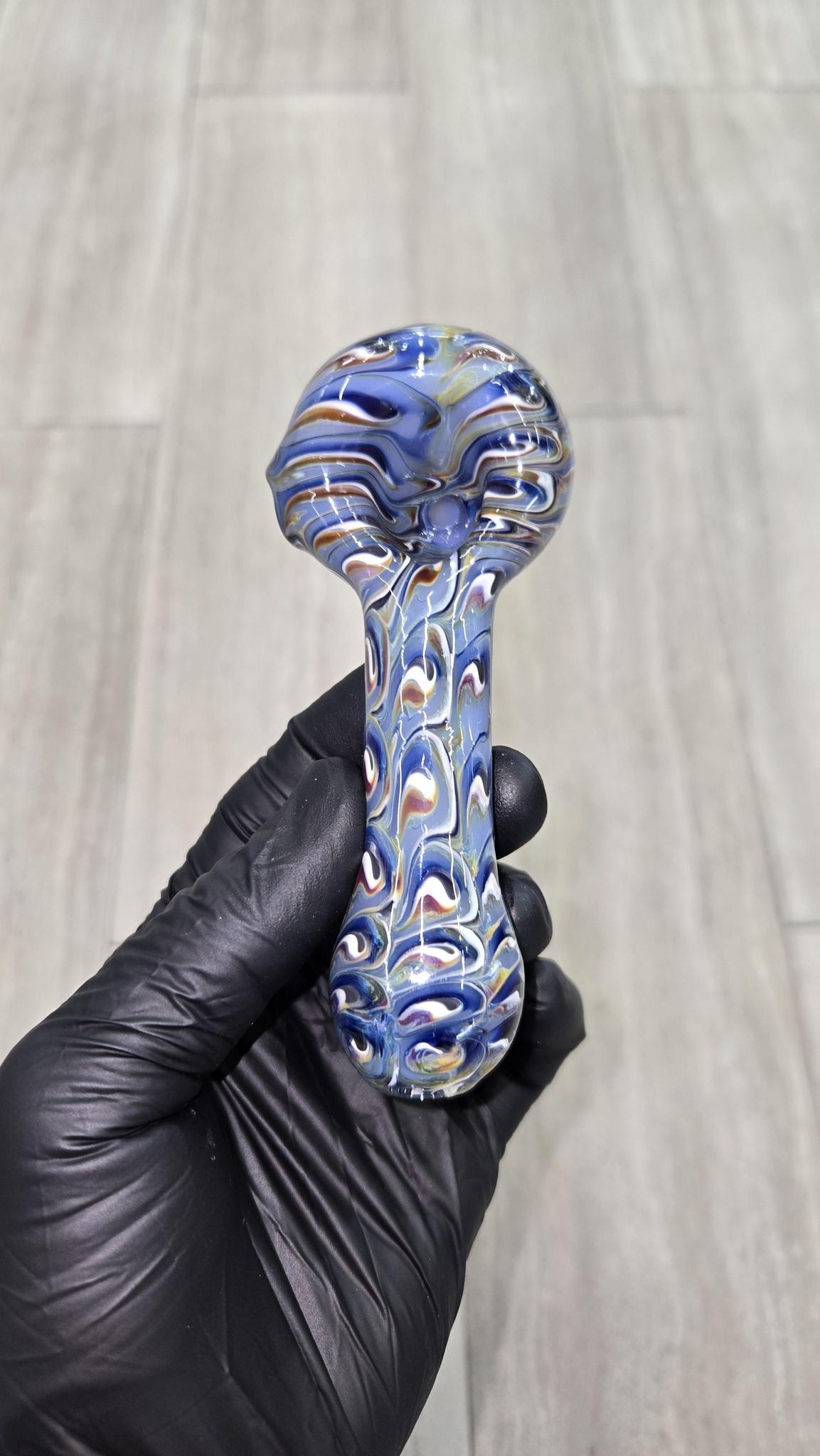 Izlow Glass - Sage Peacock Handpipe