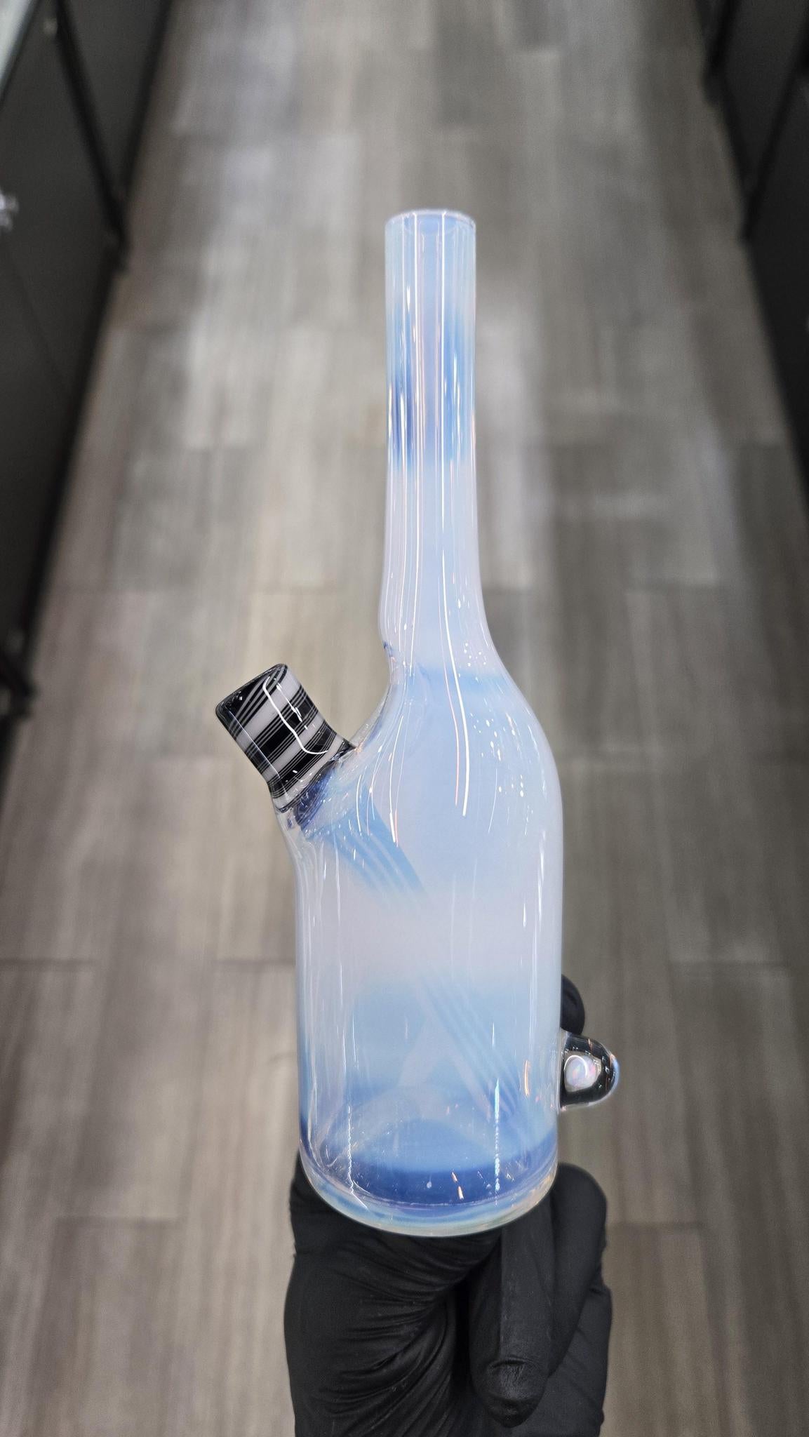 The Glass Mechanic - Moonstone Encased Opal Sake Bottle