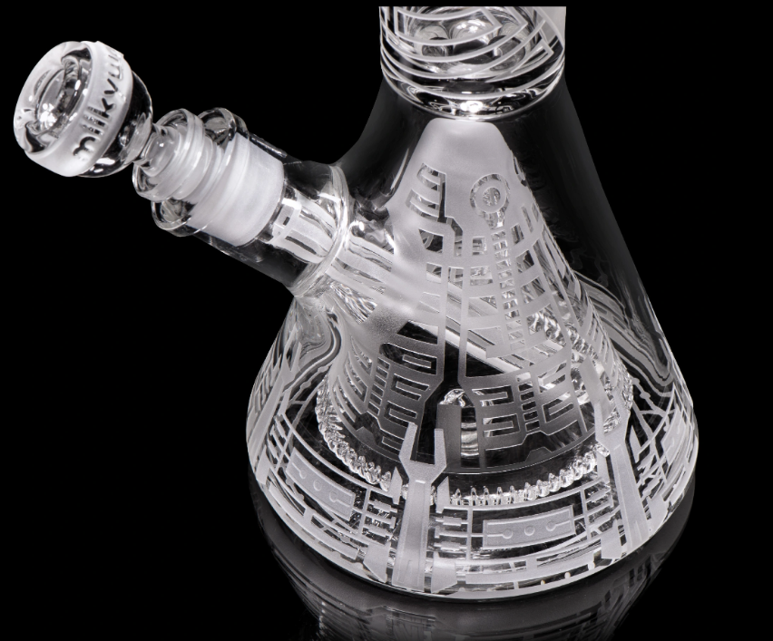 Milkyway Glass - Nuclear Reactor 14″ Clear Beaker Bong with Collins Perc