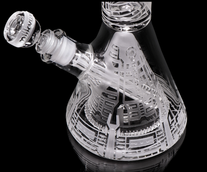 Milkyway Glass - Nuclear Reactor 14″ Clear Beaker Bong with Collins Perc