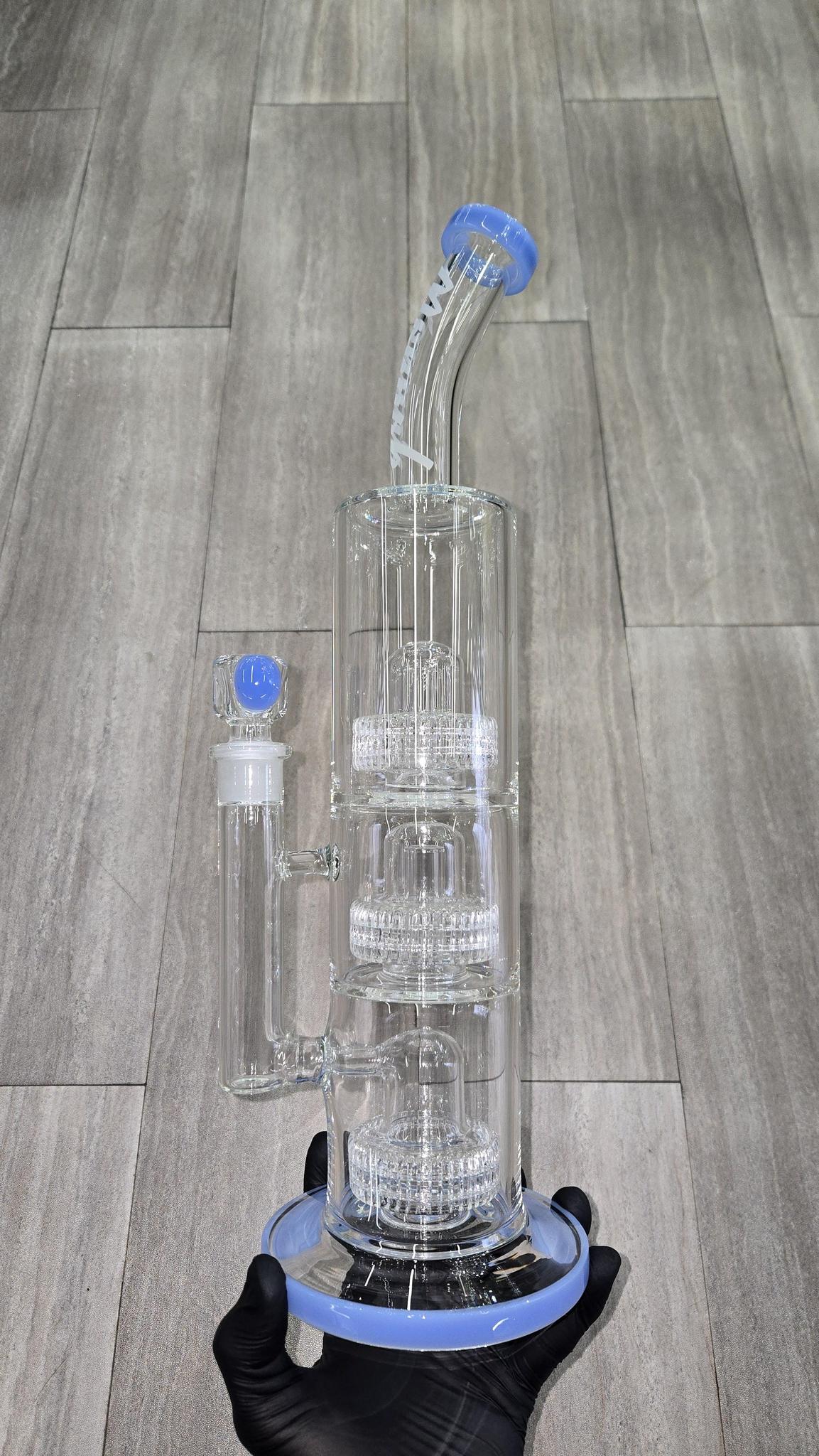 Monark Glass - 17" Triple Decker Matrix Perc Straight Tube